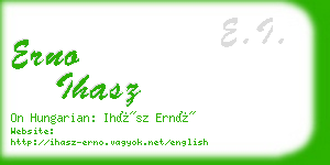 erno ihasz business card